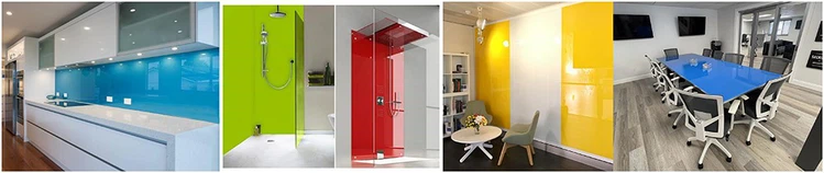Back-painted tempered glass application Back-painted tempered glass application