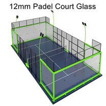 12 mm -es ESG edzett üveg a Padel Courthoz használt