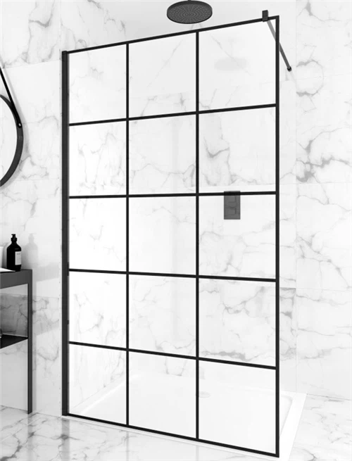 Rács mintás zuhany képernyő